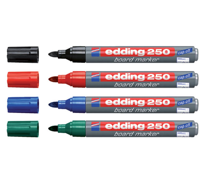 Whiteboardmarker edding 250 rond 1.5-3mm blauw