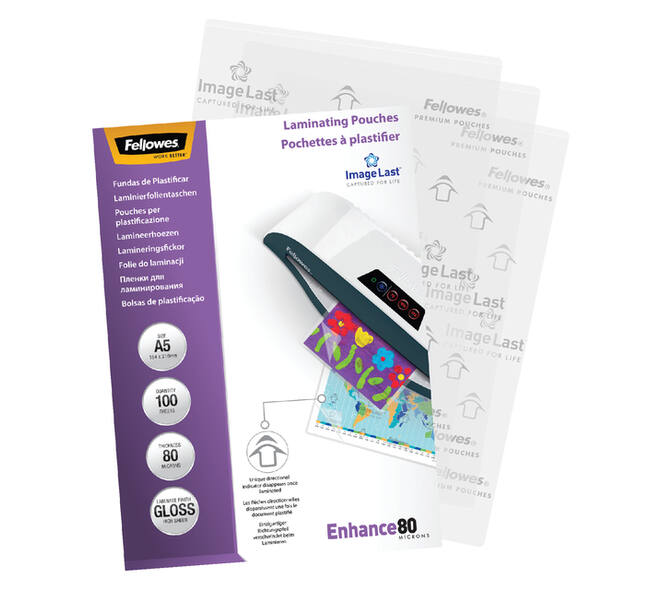 Lamineerhoes Fellowes A5 2x80micron glans 100 stuks