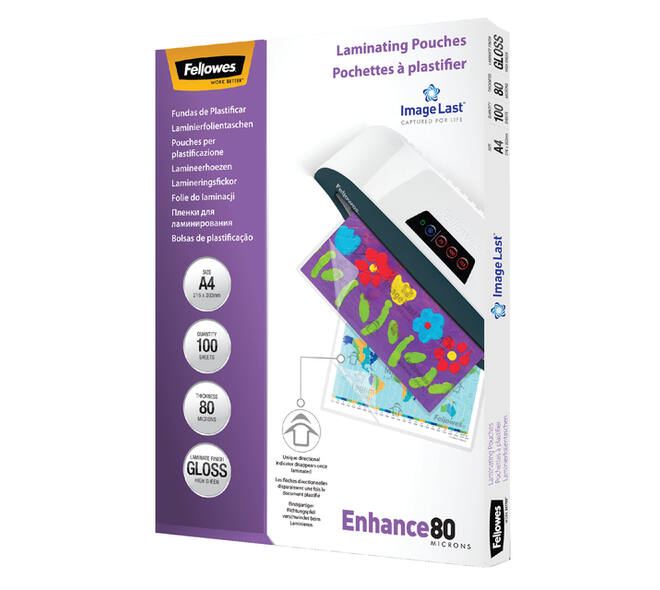 Lamineerhoes Fellowes A4 2x80micron glans 100 stuks