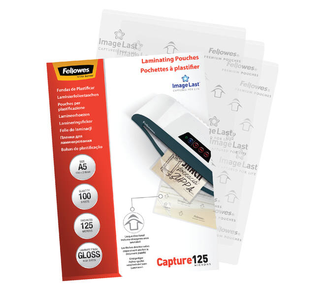 Lamineerhoes Fellowes A5 2x125micron glans 100 stuks