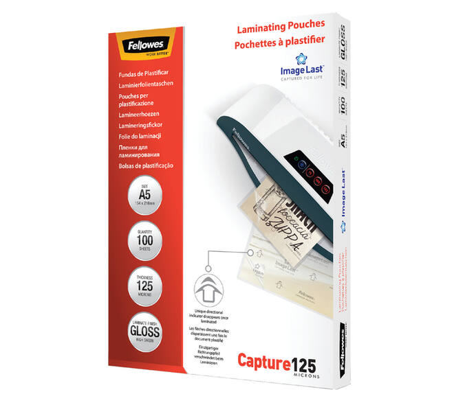 Lamineerhoes Fellowes A5 2x125micron glans 100 stuks