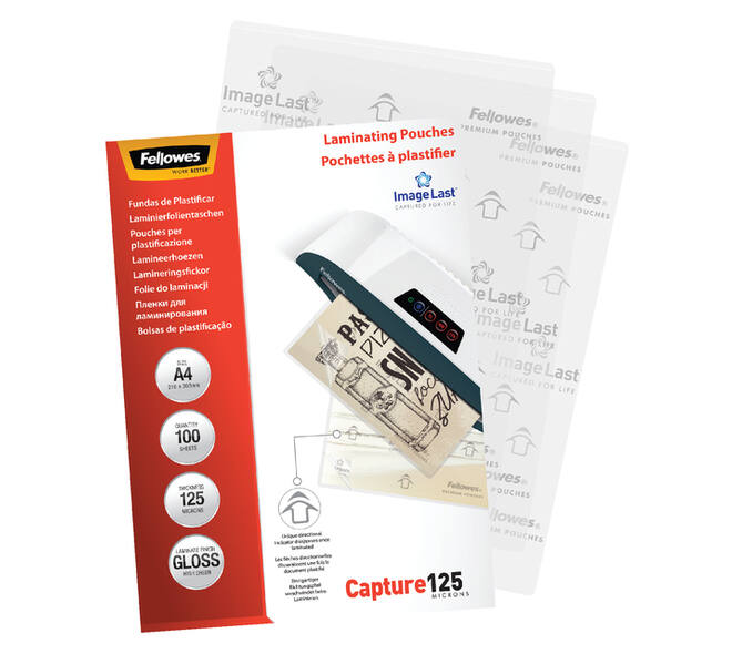 Lamineerhoes Fellowes A4 2x125micron glans 100 stuks