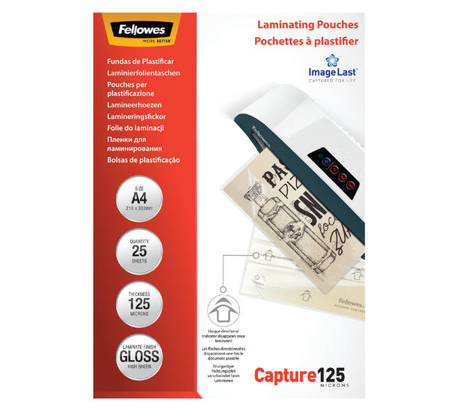 Lamineerhoes Fellowes A4 2x125micron glans 25 stuks