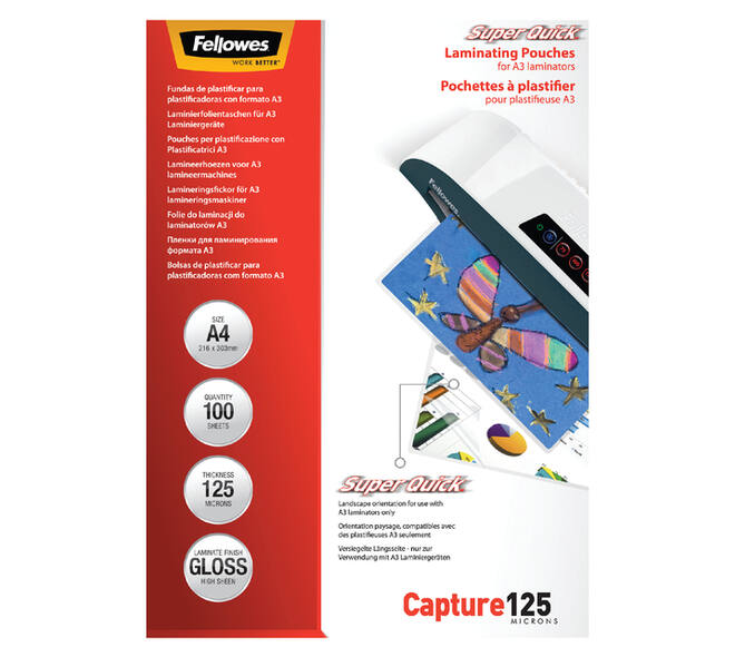 Lamineerhoes Fellowes A4 Superquick 2x125micron 100 stuks