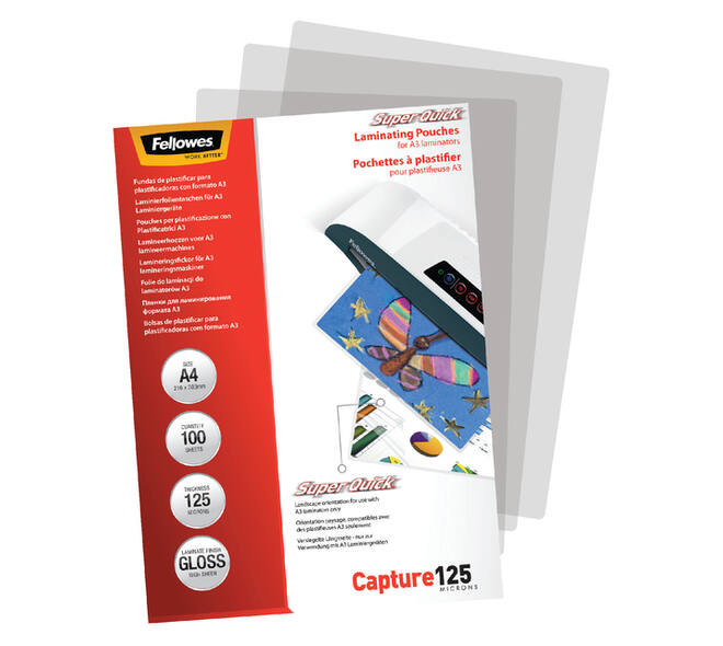 Lamineerhoes Fellowes A4 Superquick 2x125micron 100 stuks