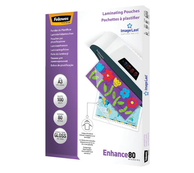 Lamineerhoes Fellowes A3 2x80micron glans 100 stuks