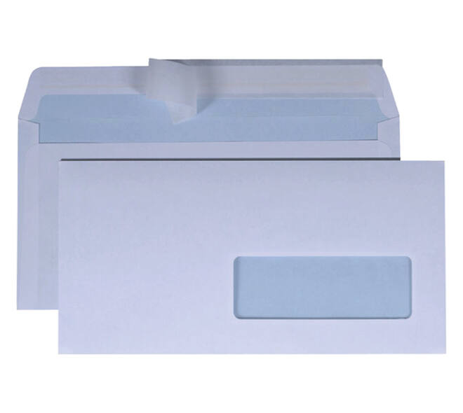 Envelop Quantore 110x220mm venster 3x10cm rechts zelfklevend 25 stuks