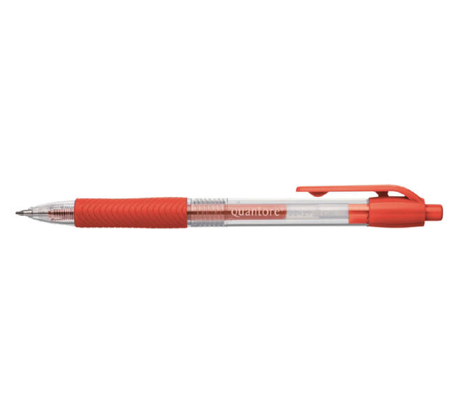 Gelschrijver Quantore grip drukknop 0.7mm rood