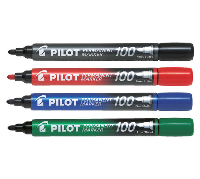 Viltstift PILOT 100 rond fijn blauw