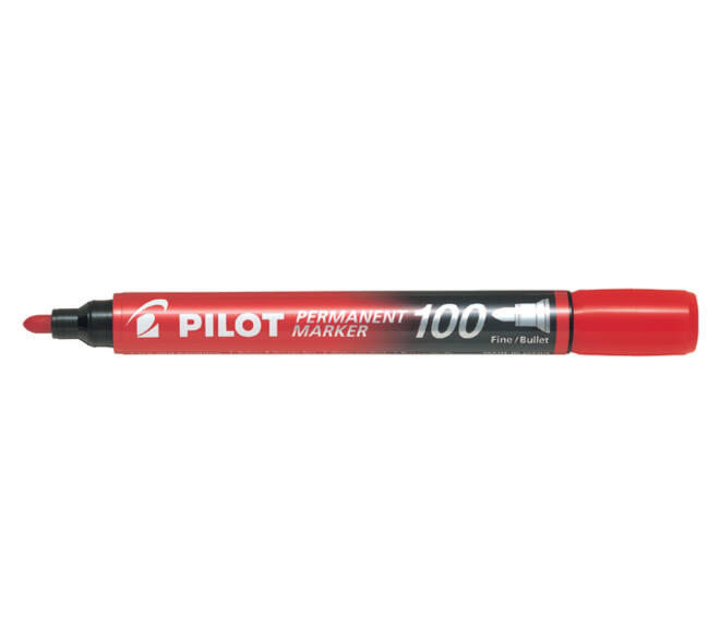 Viltstift PILOT 100 rond fijn rood