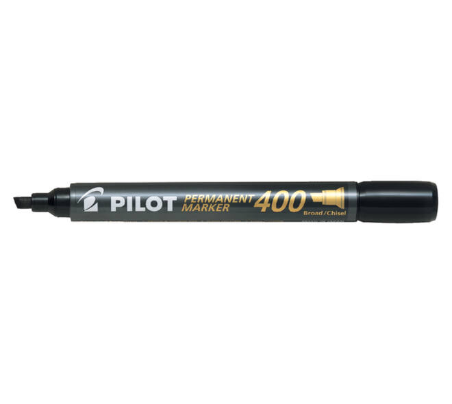 Permanent marker PILOT 400 schuin breed zwart