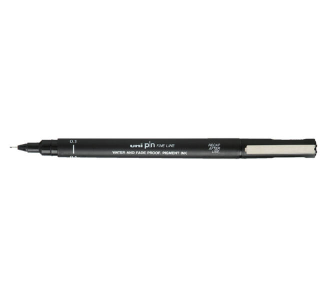 Fineliner Uni-ball Pin 0.1mm zwart