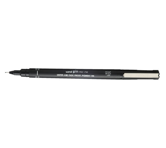 Fineliner Uni-ball Pin 0.2mm zwart