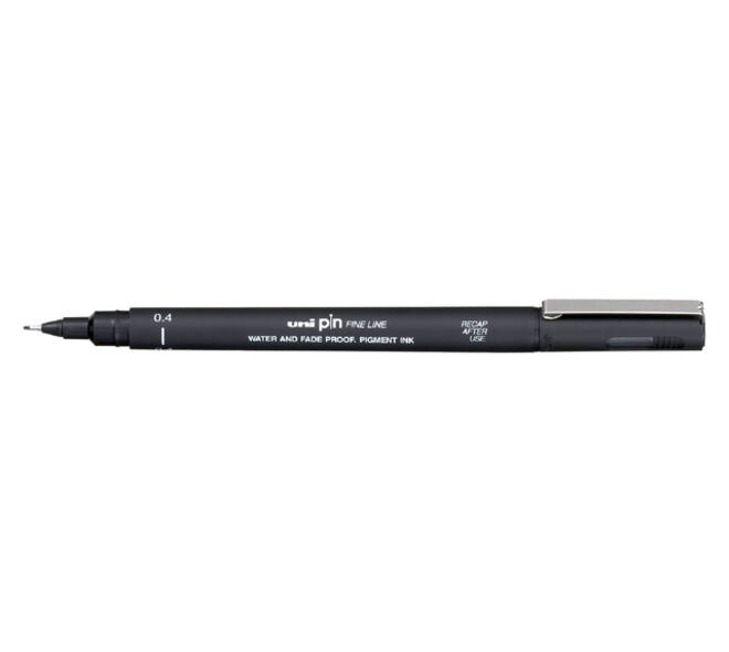 Fineliner Uni-ball Pin 0.4mm zwart