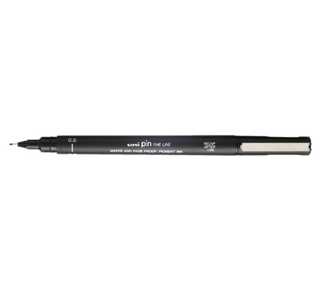 Fineliner Uni-ball Pin 0.5mm zwart