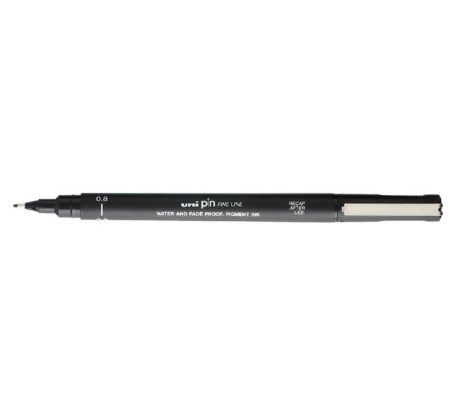 Fineliner Uni-ball Pin 0.8mm zwart
