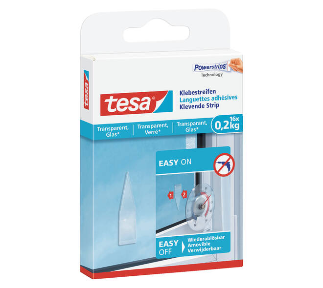 Kleefstrips tesa® dubbelzijdig transparant 0,2kg 16 stuks 16 stuks