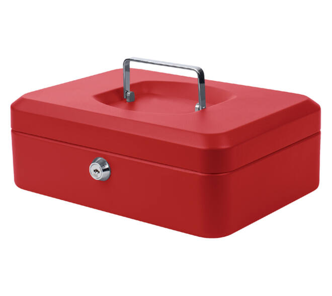 Geldkist Pavo 250x180x90mm rood