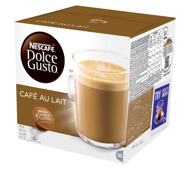 Koffiecups Dolce Gusto cafe au lait 16 stuks