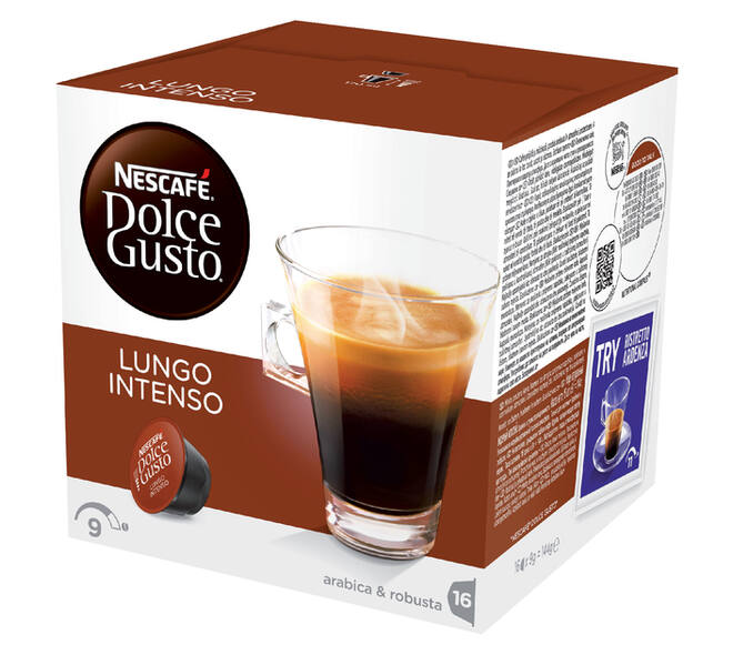 Koffiecups Dolce Gusto lungo intenso 16 stuks