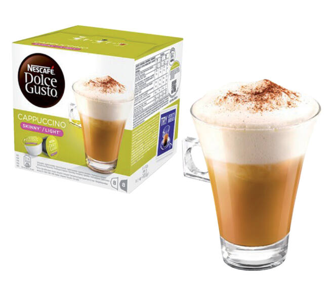 Koffiecups Dolce Gusto cappuccino light 16 stuks voor 8 kopjes