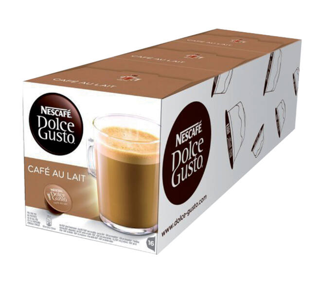 Koffiecups Dolce Gusto cafe au lait 16 stuks
