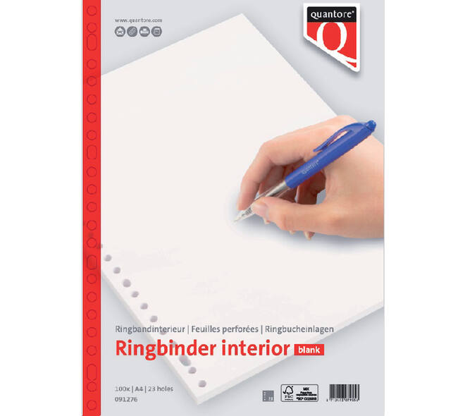 Interieur Quantore A4 23-gaats blanco 200 pagina's