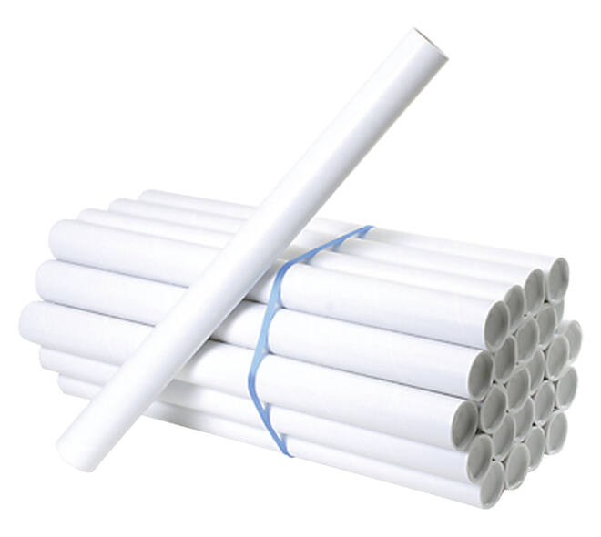 Verzendkoker CleverPack A3 330x50mm met doppen wit pak à 20 stuks