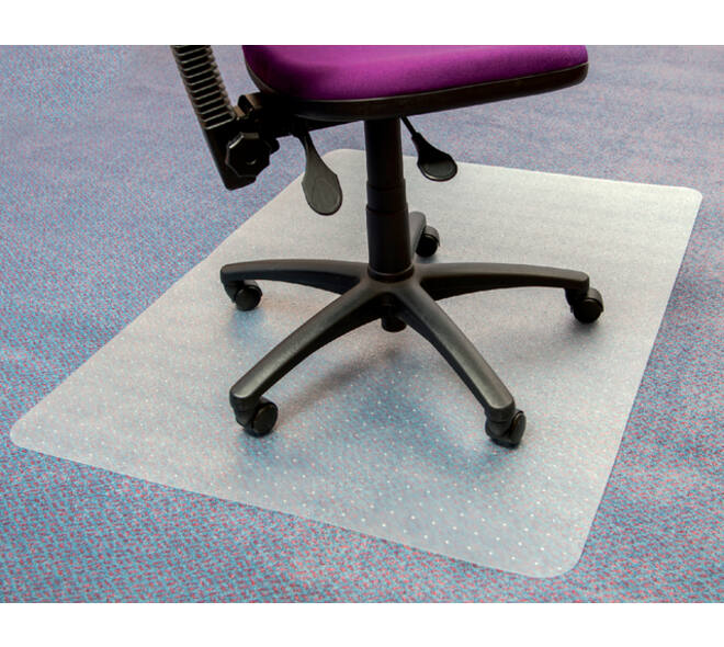 Stoelmat Floortex PVC 120x90cm voor zachte vloeren retailpak
