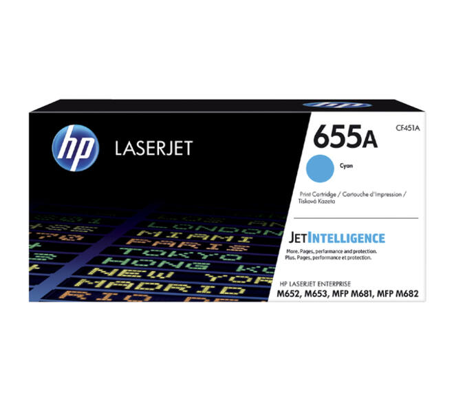 Tonercartridge HP CF451A 655A blauw
