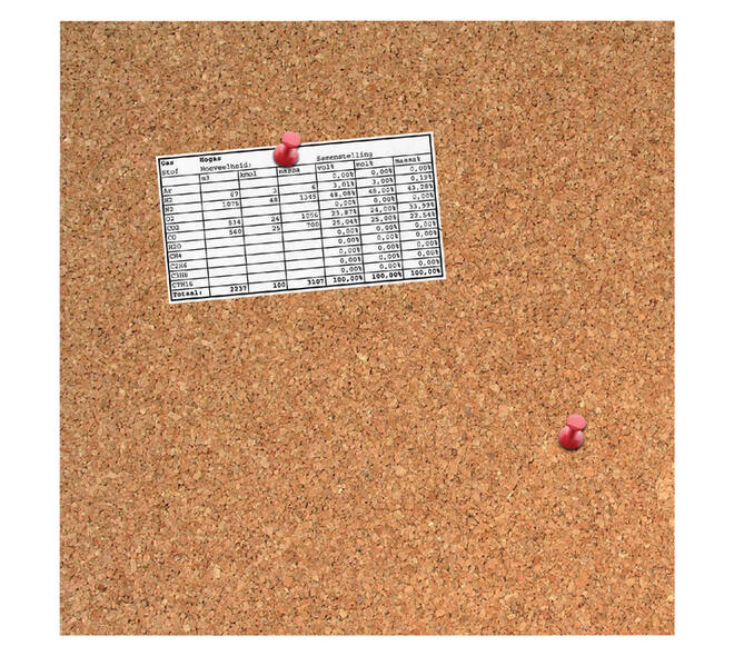 Prikbord Desq 35x35cm kurk