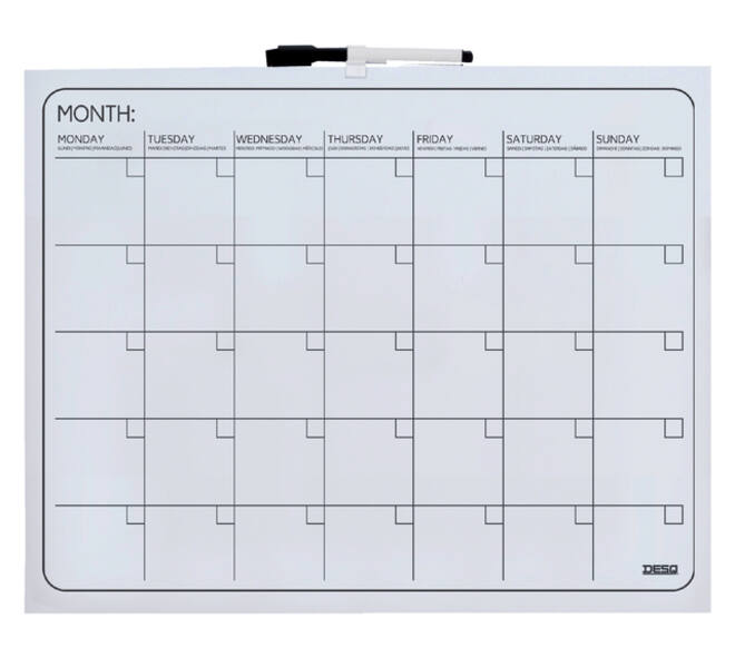 Planbord Desq maand 40x50cm magnetisch