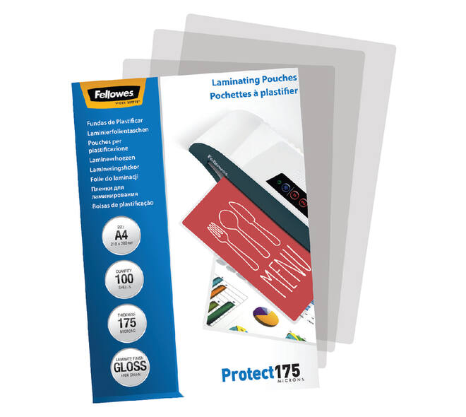 Lamineerhoes Fellowes A4 2x175micron glans 100 stuks