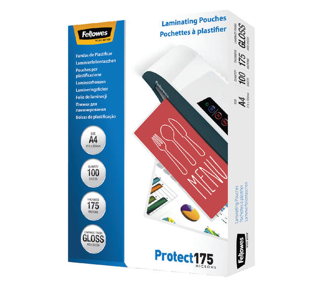 Lamineerhoes Fellowes A4 2x175micron glans 100 stuks