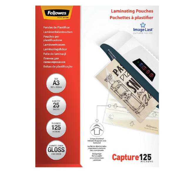 Lamineerhoes Fellowes A3 2x125micron glans 25 stuks
