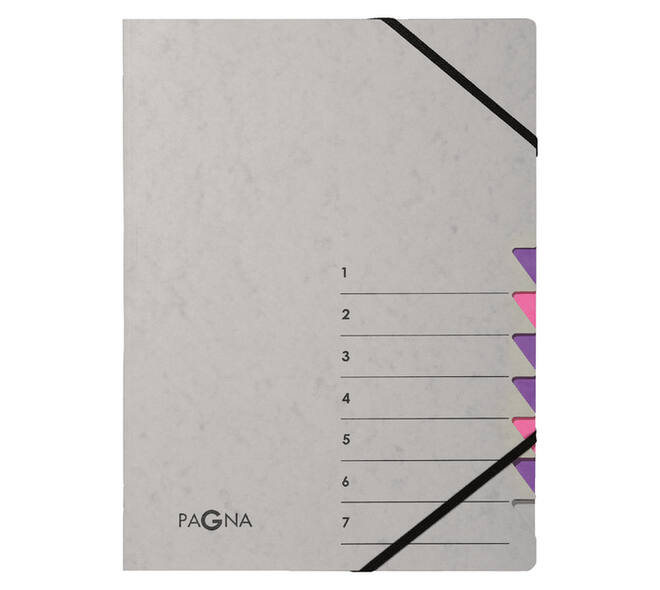 Sorteermap Pagna Easy A4 7 tabs paars lila