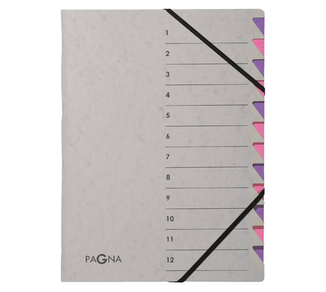 Sorteermap Pagna Easy A4 12 tabs paars/lila