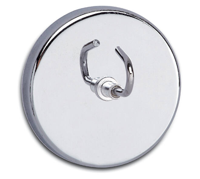 Magneet met haak MAUL Ø52mm trekkracht 9kg chroom