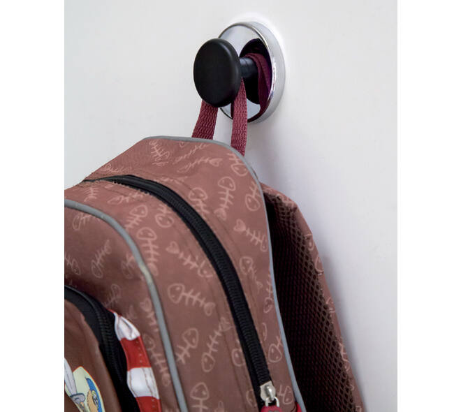 Magneet met knop MAUL Ø65mm trekkracht 12kg chroom/zwart