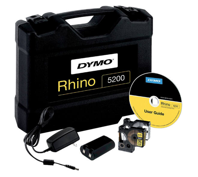 Labelprinter Dymo Rhino 5200 industrieel abc 19mm geel in koffer