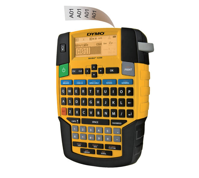 Labelprinter Dymo Rhino 4200 industrieel qwerty 19mm geel