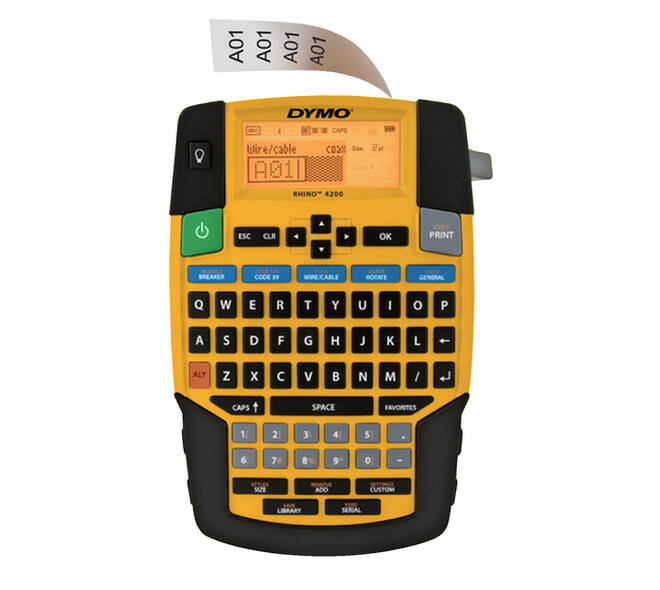 Labelprinter Dymo Rhino 4200 industrieel qwerty 19mm geel