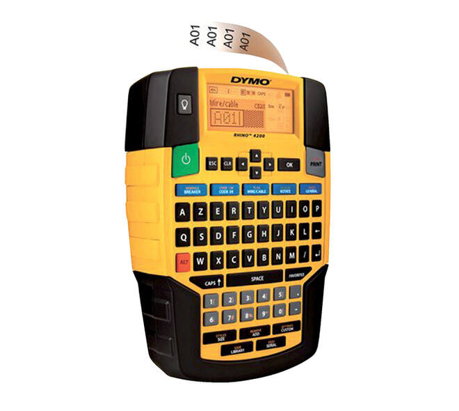 Labelprinter Dymo Rhino 4200 industrieel azerty 19mm geel