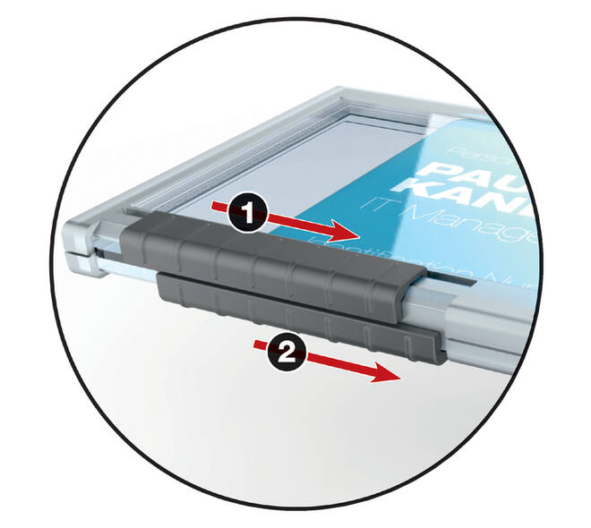 Badge Durable 8921 Pushbox duo 10 stuks