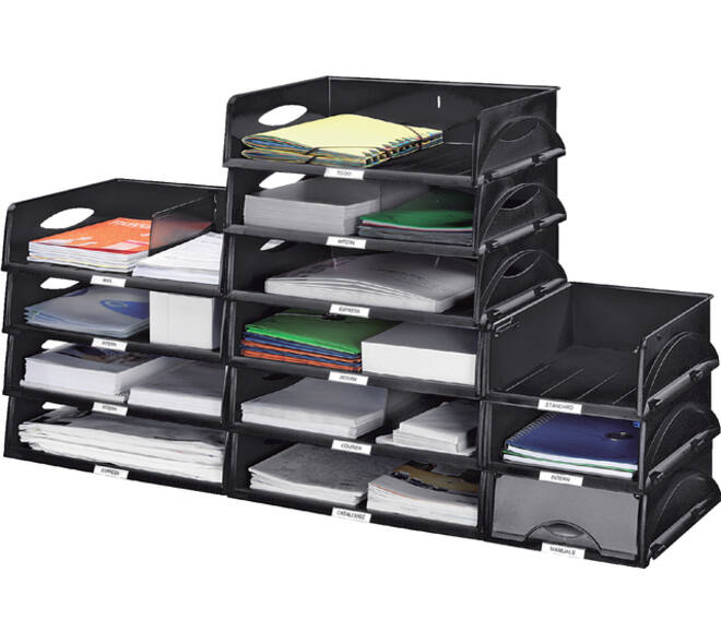 Brievenbak Leitz Sorty standaard  A4 maxi dwars zwart