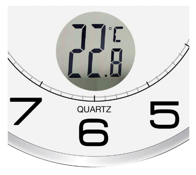 Wandklok Unilux Tempus Ø 30.5cm lichtgrijs/wit