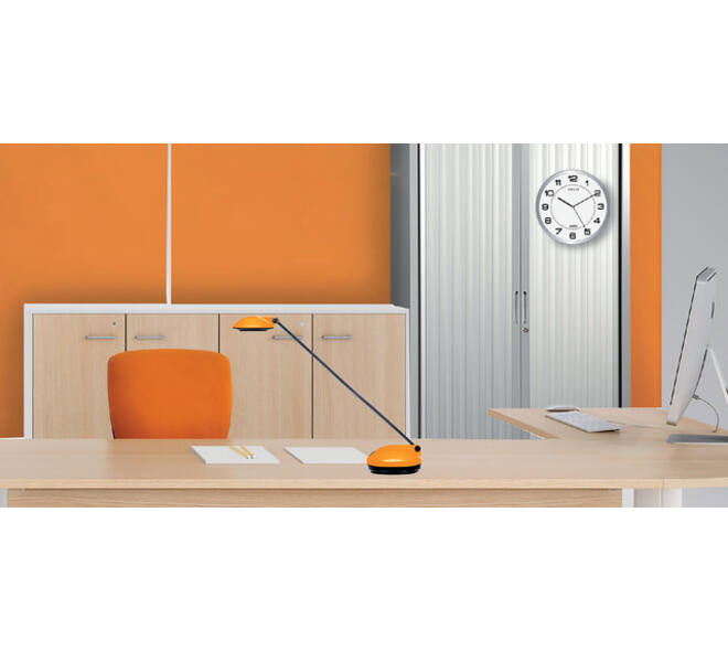 Wandklok Unilux Attraction Ø 22cm lichtgrijs/wit