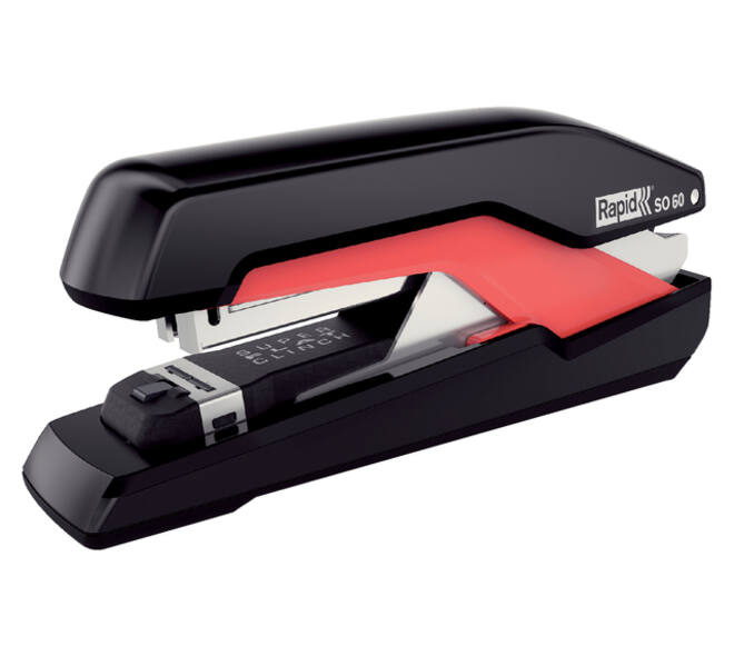Bureaunietmachine Rapid Supreme fullstrip S1O60 60 vel zwart/rood
