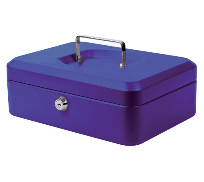 Geldkist Pavo 250x180x90mm blauw