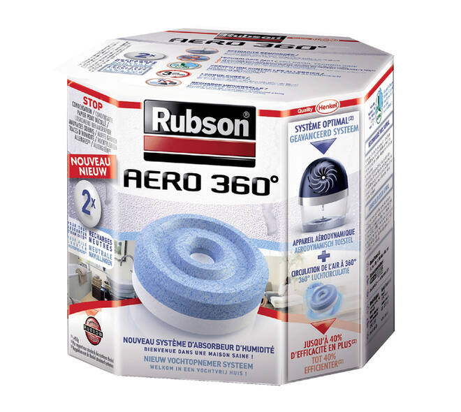 Vochtopnemer Rubson Aero 360 navulling 2 stuks